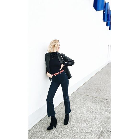 Vintage Ralph Lauren Reversible Black Red Leather Belt | Gold Buckle 90s Y2K - Picture 3 of 15